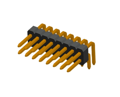 1.00mm Double Row Right Angle DIP Type Pin Header