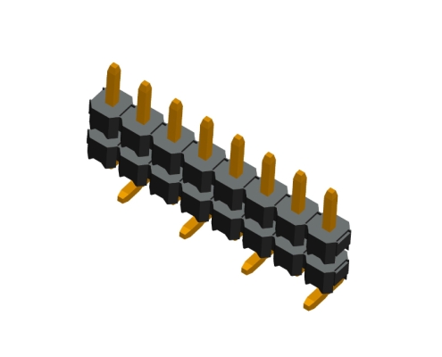 1.27mm Single Row Dual Housing 180° SMT Type Pin Header