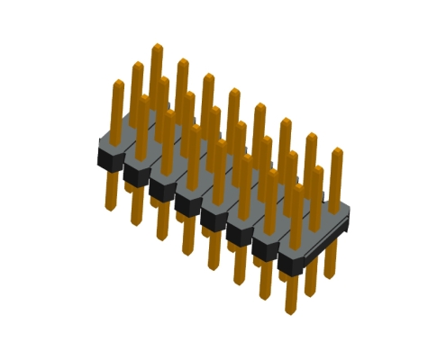 2.00mm triple row straight DIP type pin header