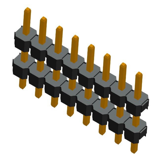 2.00mm single row dual housing straight dip type pin header