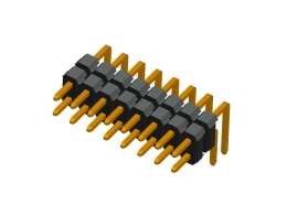 2.00mm double row dual housing right angle dip type pin header