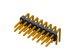 2.54mm double row right angle DIP type pin header
