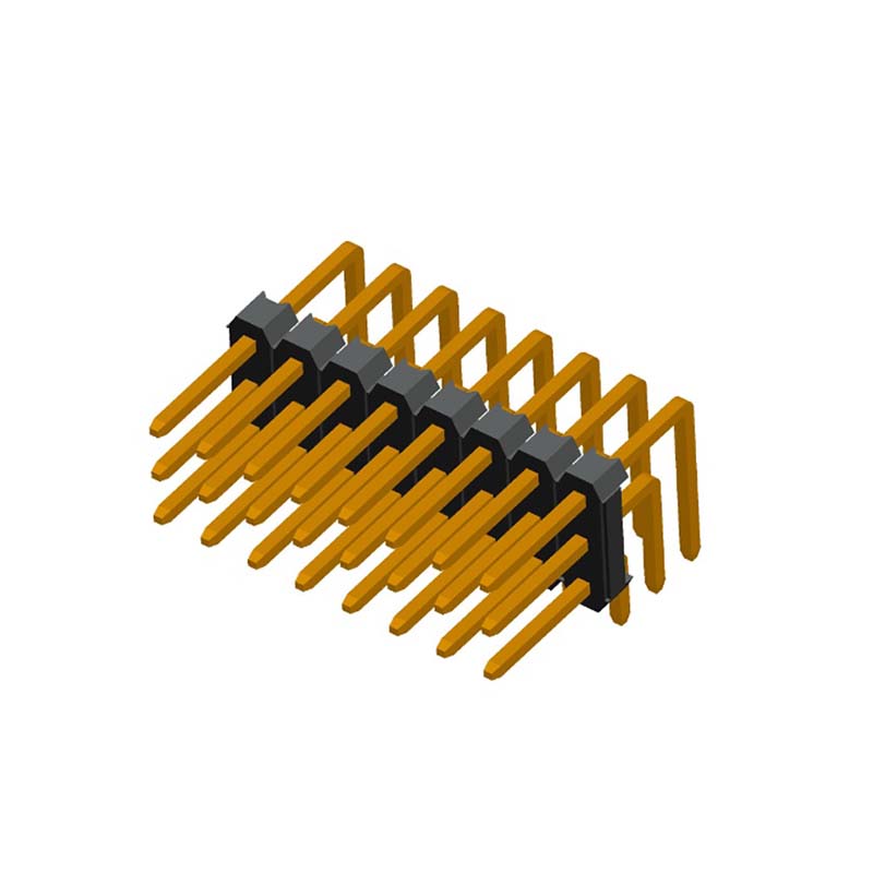 2.54mm triple row right angle DIP type pin header