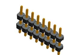 2.54mm single row dual housing straight DIP type pin header