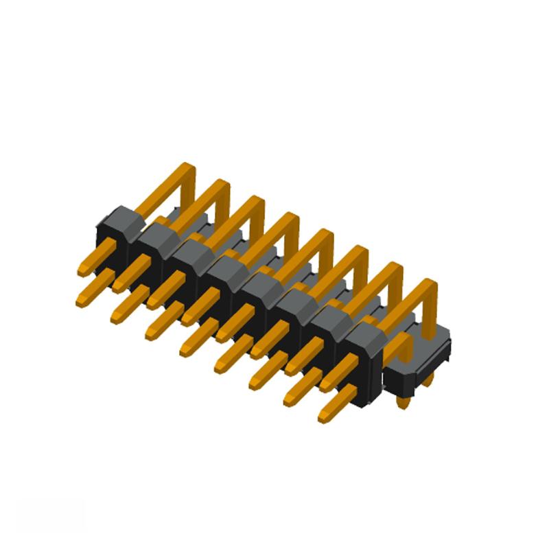 2.54mm double row dual housing right angle DIP pin header