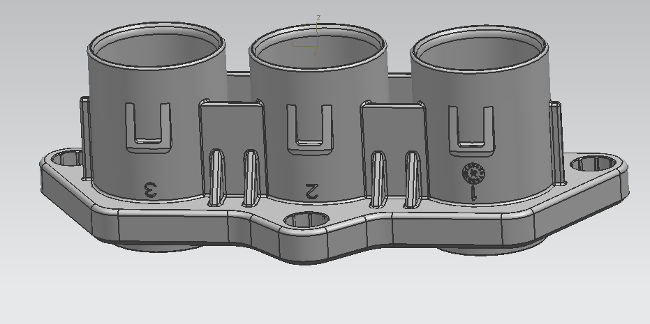 three-hole through hole connector