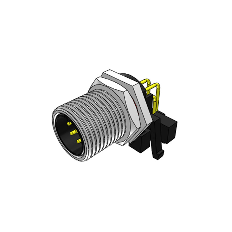 M12 8P Bent Receptacle Circular Connector FPIC