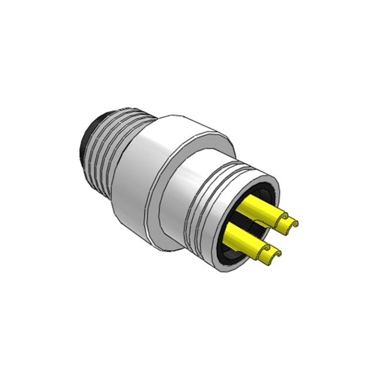 M8 Male Shielded Plug 4P Code D Circular Connector - FPIC