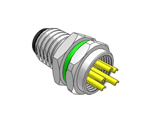 M8 Male Welded Socket 6P Code A