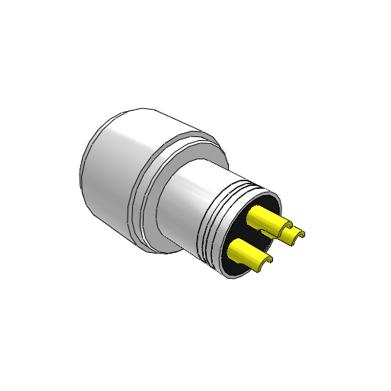 M8 Female Shielded Plug 3P Connector