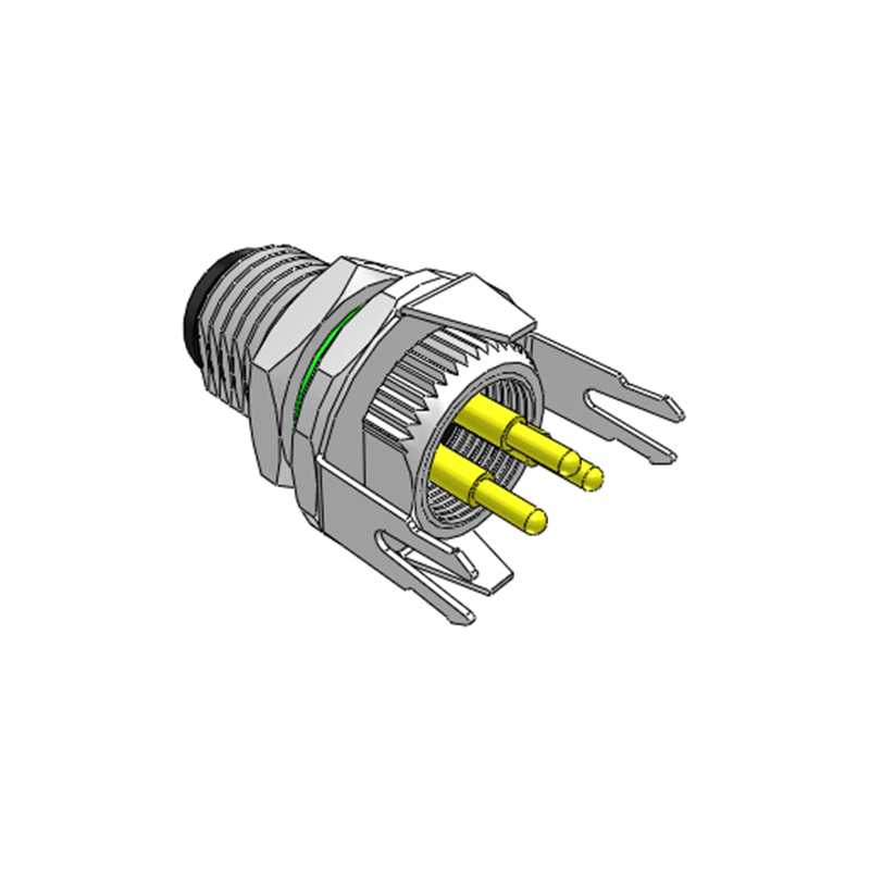 M8 Male Shielding Claw Straight Socket 3/4/6/8P