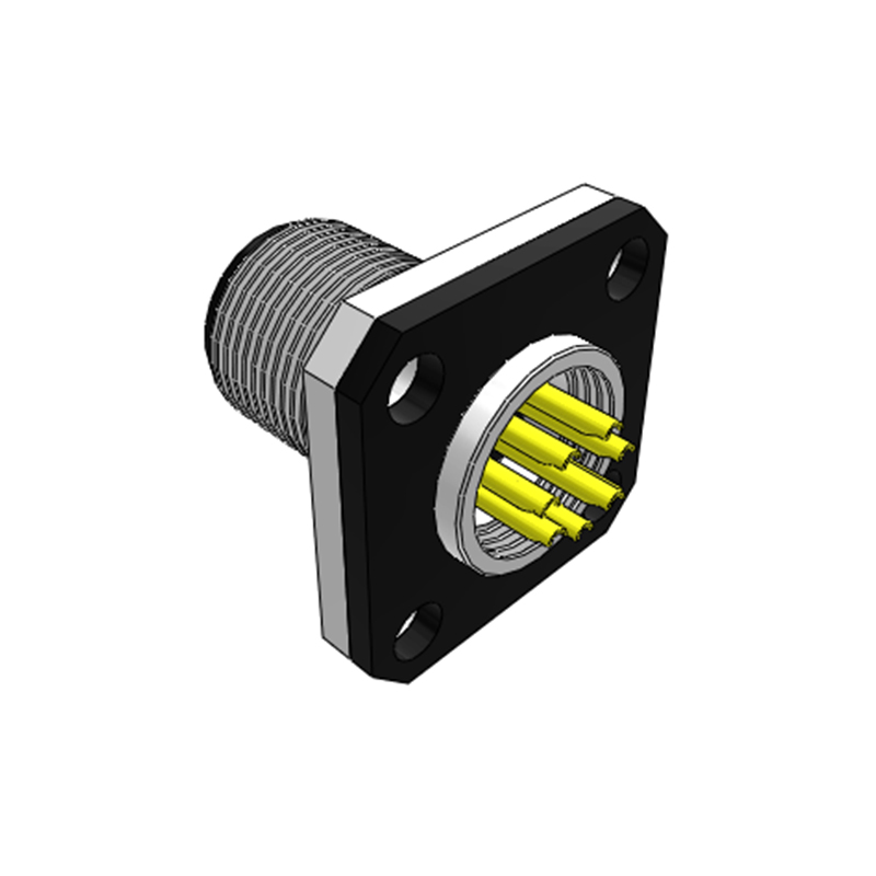 M12 Male Square Socket Code A 08/12/17P