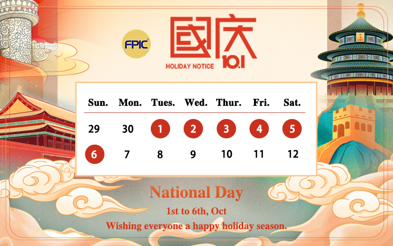 Holiday Notice for National Day