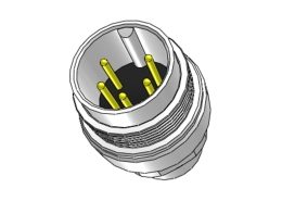 M16 Male Circular Connector Welded Shielded Plug