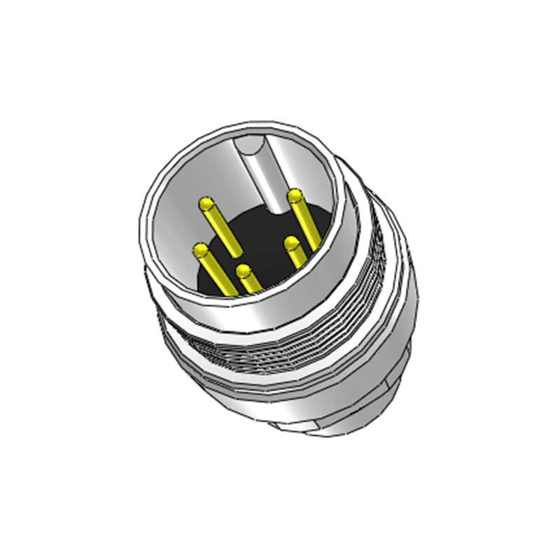 M16 Male Circular Connector Welded Shielded Plug