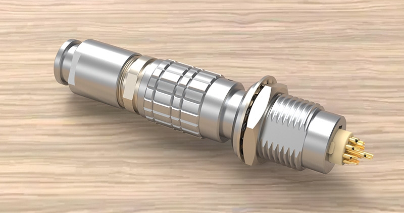 push-pull self-locking connector