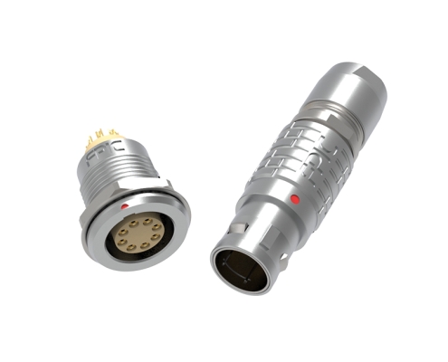 push pull self locking connector