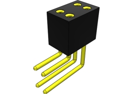 Dual Row Single Plastic 90° DIP Machined Female Header