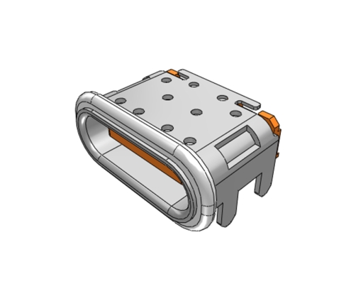 USB Type-C 16P SMT Female Connector with Waterproof Seal