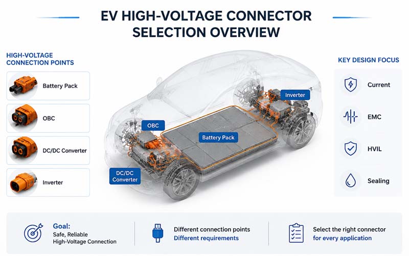EV High-Voltage Connector Selection Overview