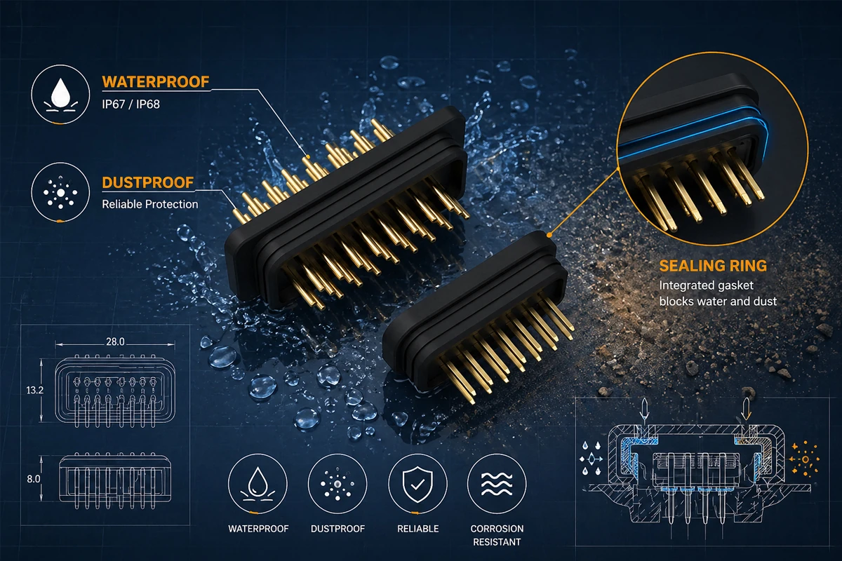 waterproof connector sealing and IP protection illustration
