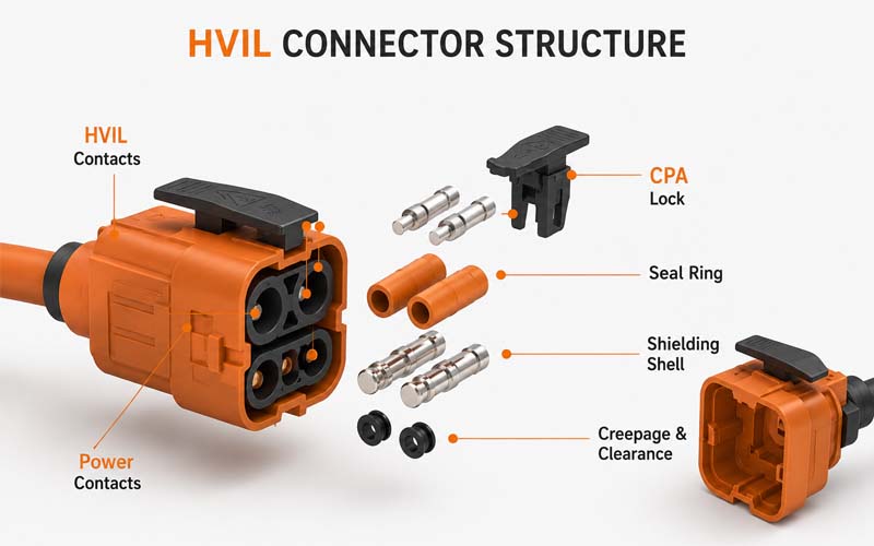 Anatomy of an EV High-Voltage HV Connector