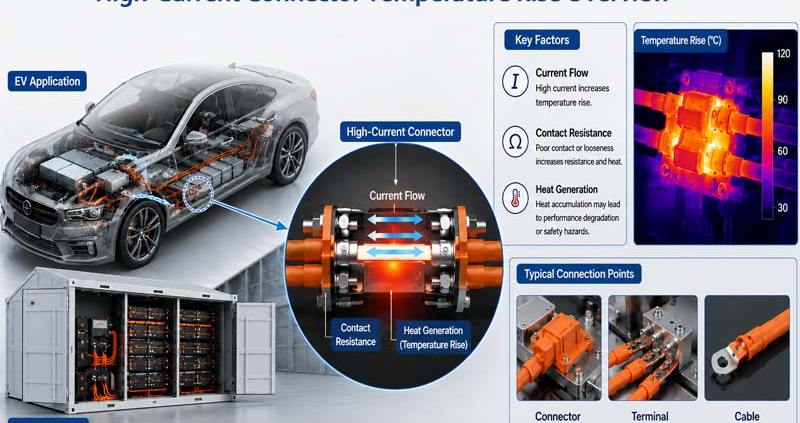 High-Current Connector Temperature Rise Overview