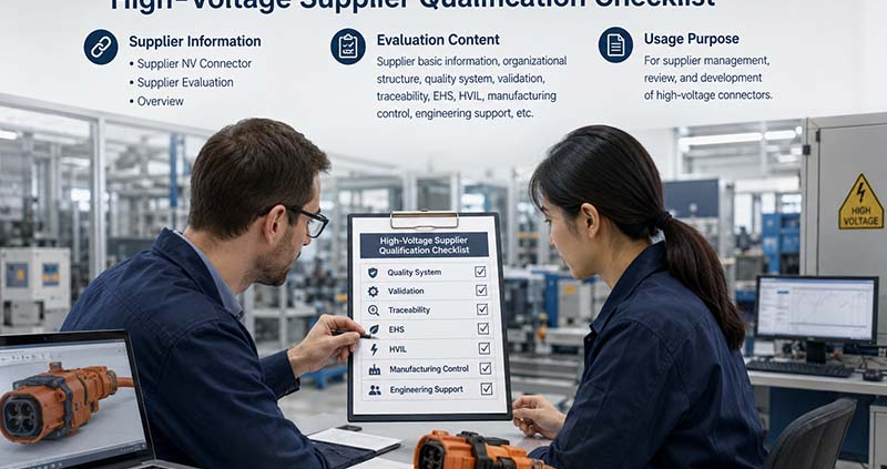 High-Voltage Connector Supplier Qualification Checklist