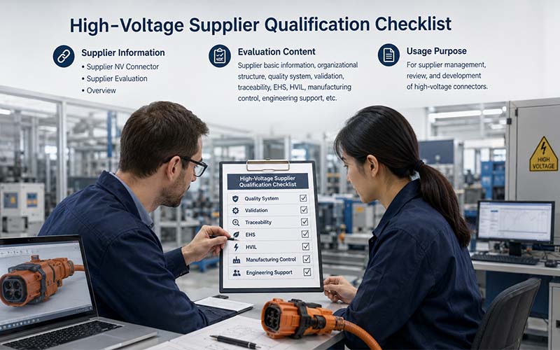High-Voltage Connector Supplier Qualification Checklist