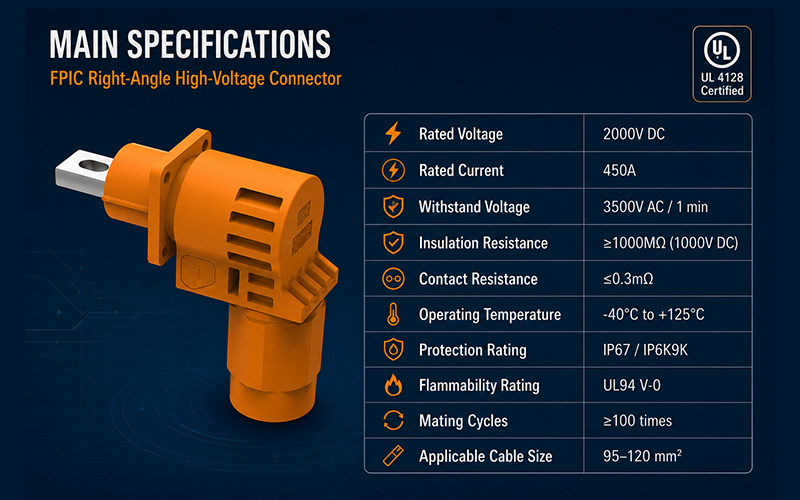 2000V 450A BESS Connectors