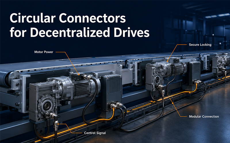 Circular Connectors for Decentralized Drives