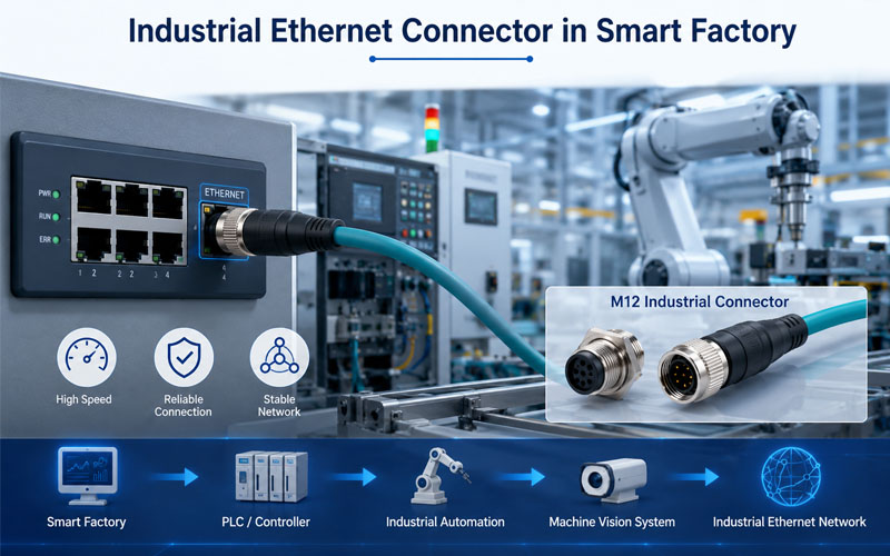 Industrial Ethernet Connector in Smart Factory