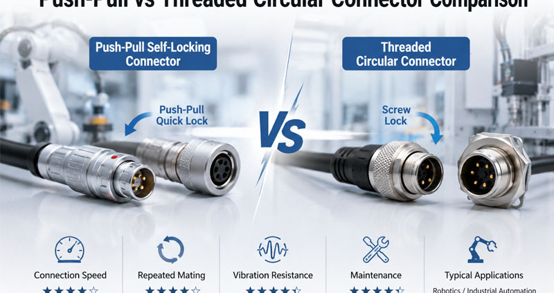 Push-Pull vs Threaded Circular Connectors Comparison