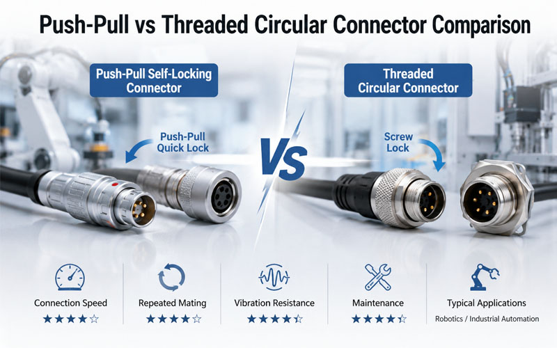Push-Pull vs Threaded Circular Connectors Comparison