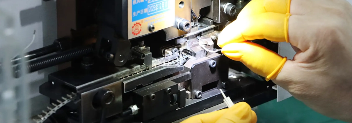 Terminal aligned with a connector housing before insertion