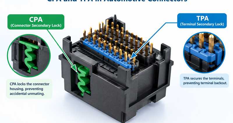 CPA and TPA in Automotive Connector